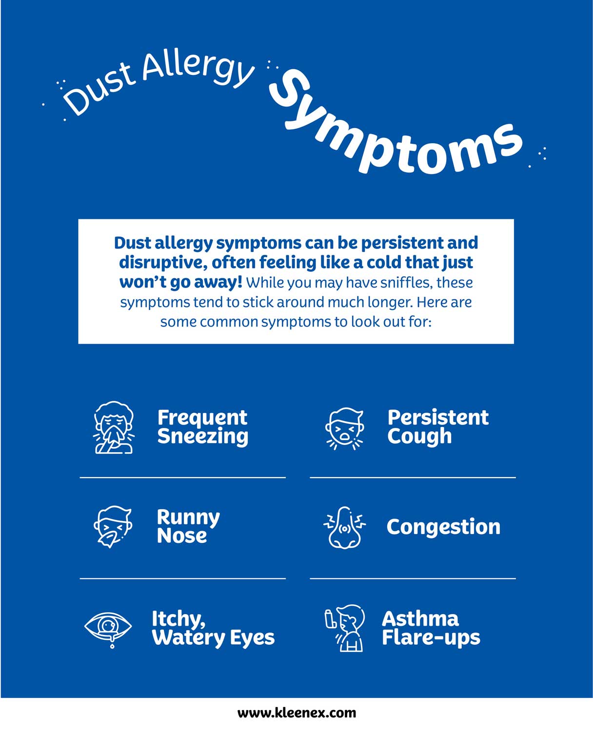 List of dust allery symptoms