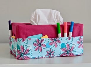 DIY crafting a tissue box cover with Kleenex tissue box step 8