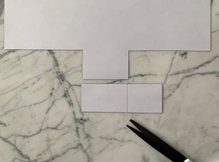 Step 5-1: Use one of the cut paper rectangles from step 4