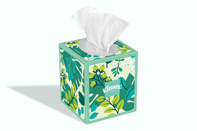 Kleenex® Tissues With Lotion Open Cube  Box