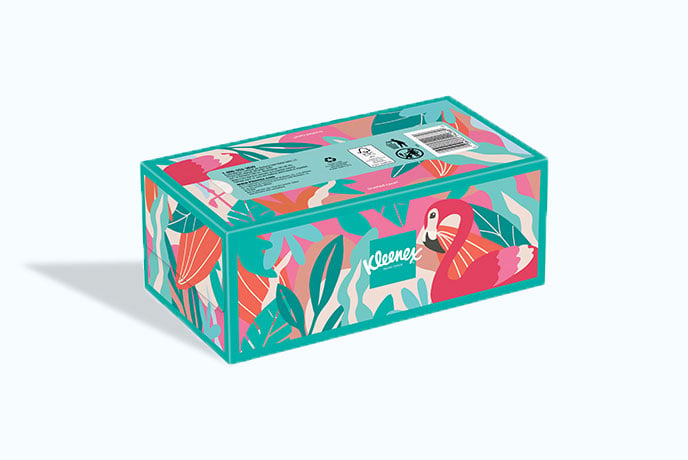 Kleenex® Trusted Care® Facial Tissues Rectangle Box