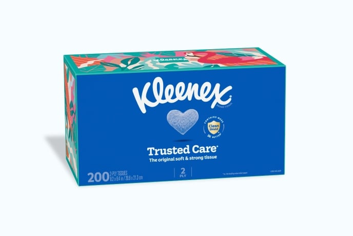 Kleenex® Trusted Care® Facial Tissues Rectangle Box 
