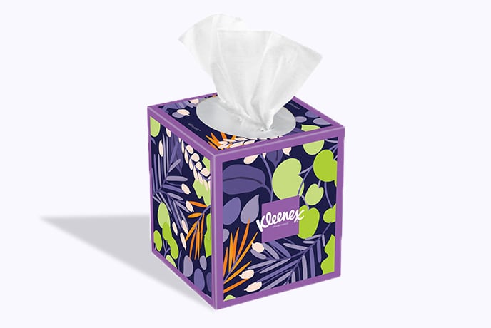 Ultra Soft™ Facial Tissues Cube Box for Faces and Hands