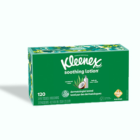 Kleenex® Soothing  Lotion™ Facial Tissues -  Flat Box